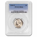 1943-P Jefferson Nickel MS-66 PCGS