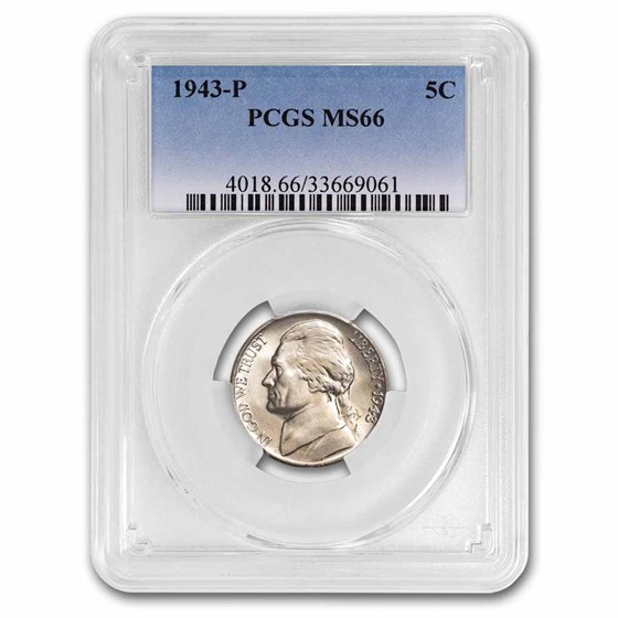 1943-P Jefferson Nickel MS-66 PCGS 1943-P Jefferson Nickel MS-66 PCGS