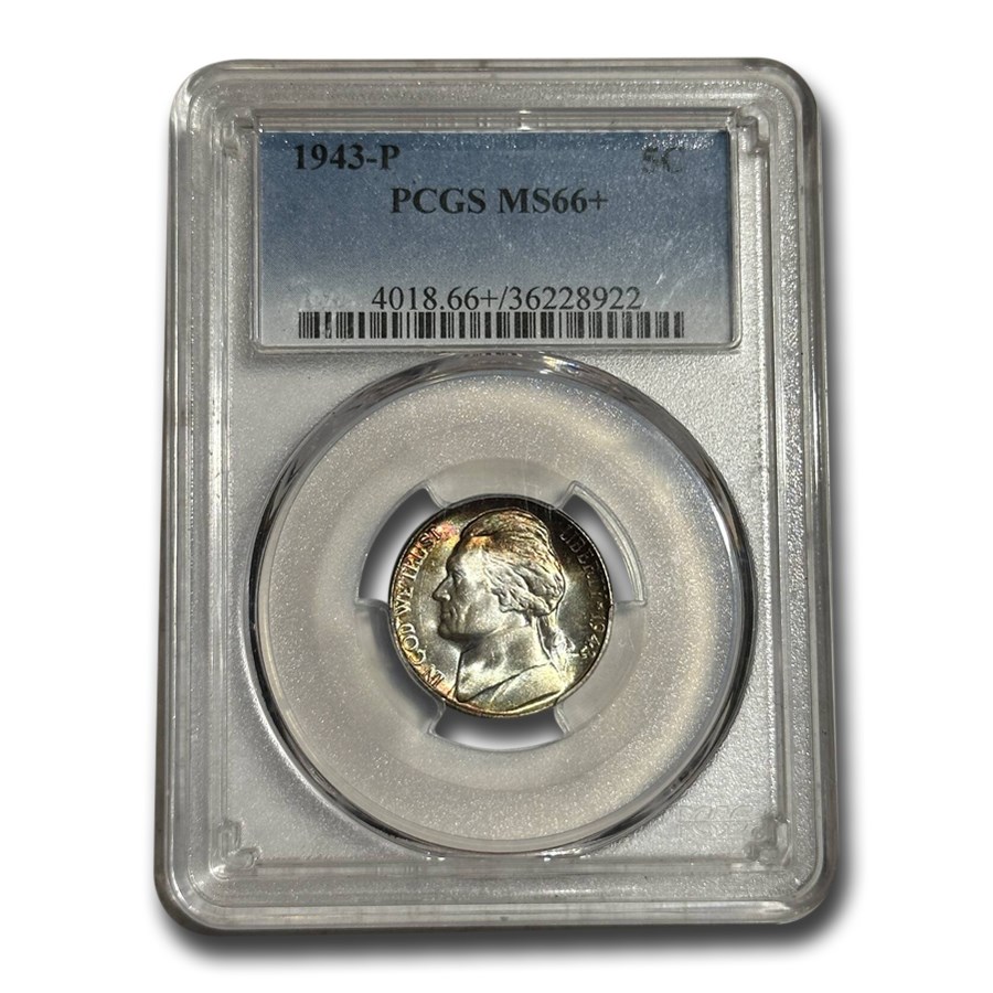 1943-P Silver Jefferson Nickel MS-66+ PCGS