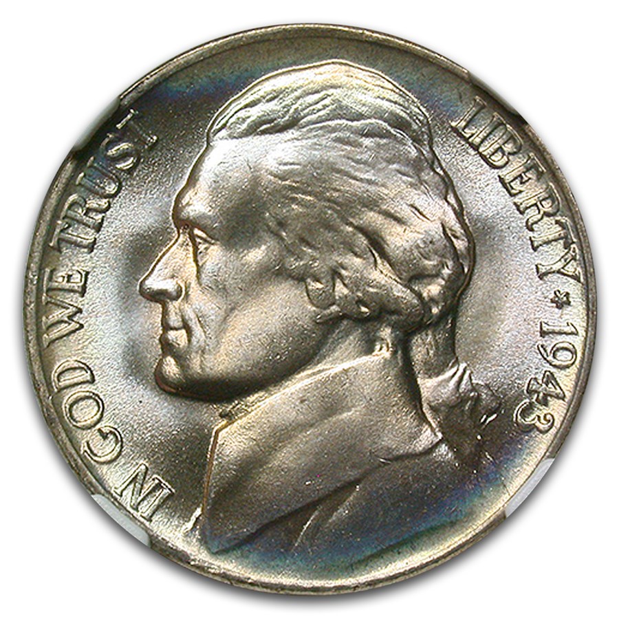 1943-P Silver Jefferson Nickel MS-68 NGC