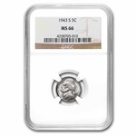 1943-S Jefferson Nickel MS 66 NGC