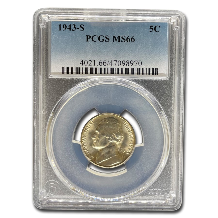 1943-S Jefferson Nickel MS-66 PCGS