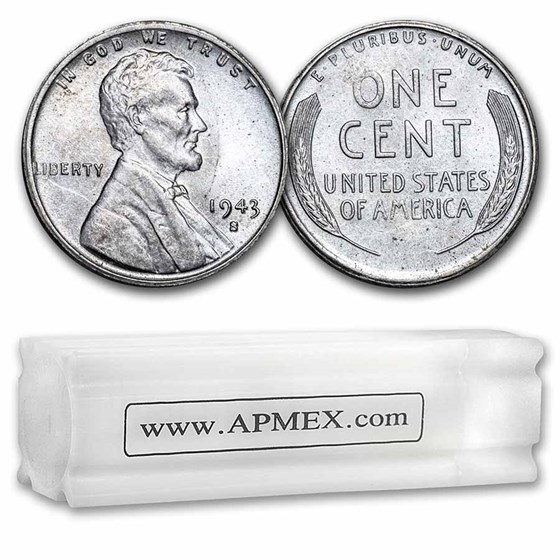 1943-S Lincoln Cent 50-Coin Roll AU/BU 1943-S Lincoln Cent 50-Coin Roll AU/BU