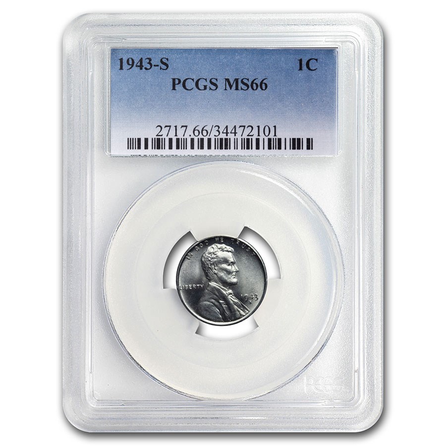 1943-S Lincoln Cent MS-66 PCGS