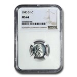 1943-S Lincoln Cent MS-67 NGC