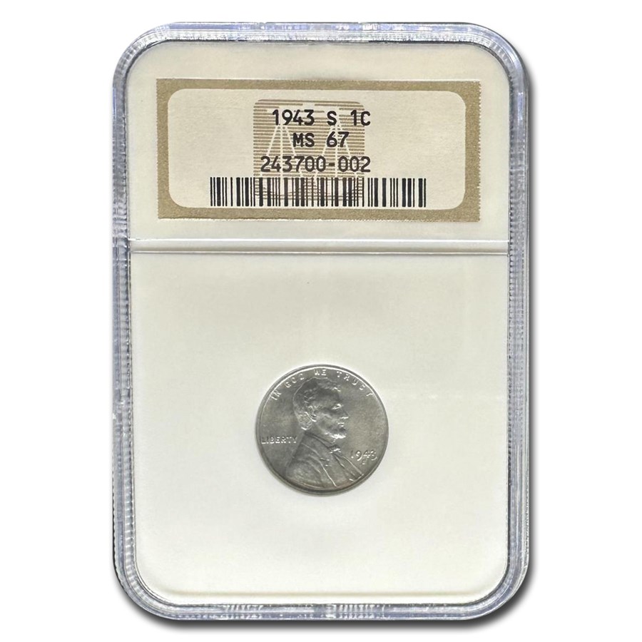 1943-S Lincoln Cent MS-67 NGC