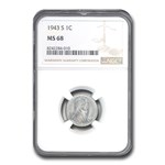 1943-S Lincoln Cent MS-68 NGC