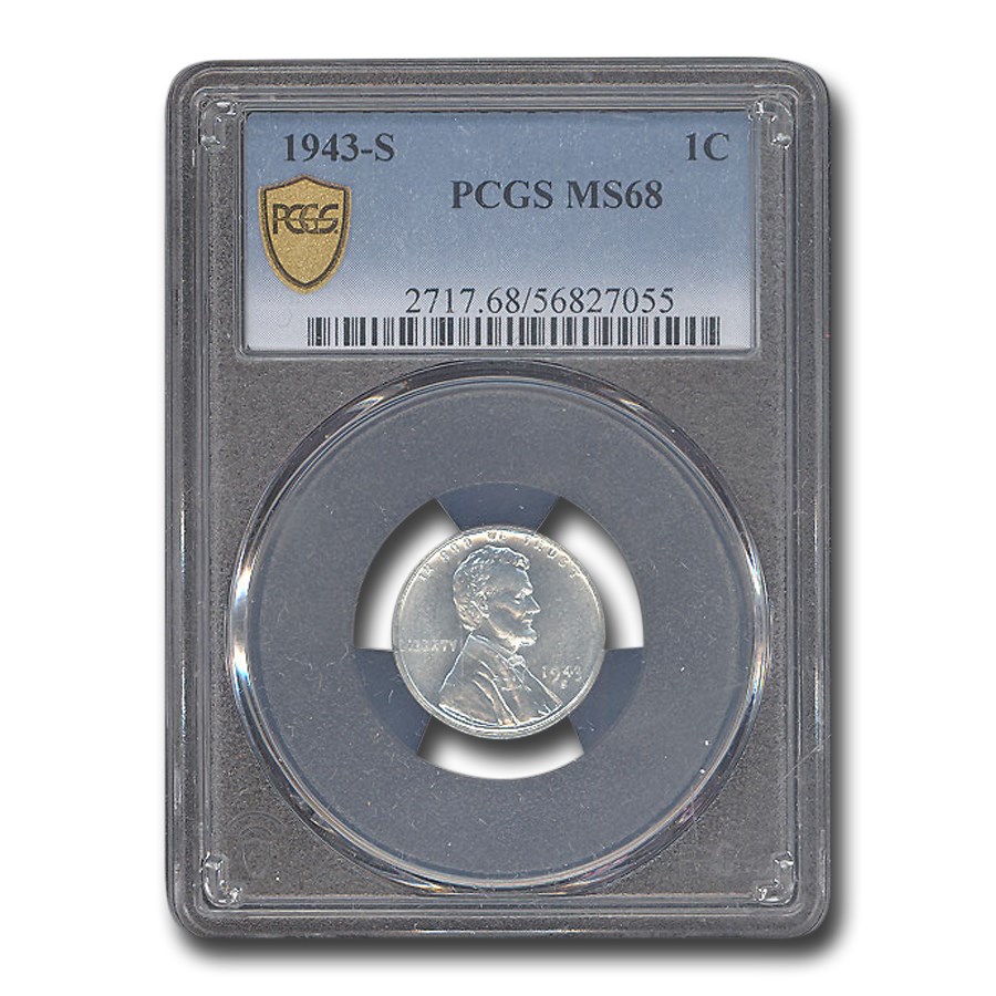 1943-S Lincoln Cent MS-68 PCGS