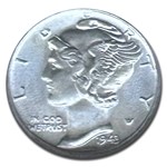 1943-S Mercury Dime MS-67 NGC