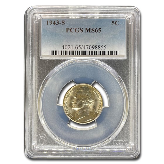 1943-S Silver Jefferson Nickel MS-65 PCGS
