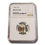 1943-S Silver Jefferson Nickel MS-67+ NGC (FS)