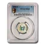 1943-S Silver Jefferson Nickel MS-68 PCGS