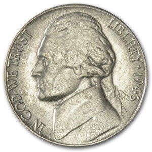 1943-S Silver Wartime Jefferson Nickel AU