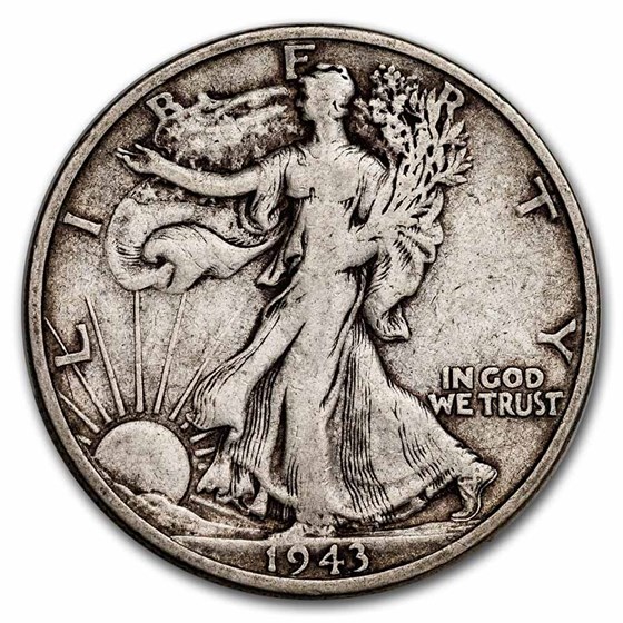 1943-S Walking Liberty Half Dollar Fine/VF 1943-S Walking Liberty Half Dollar Fine/VF