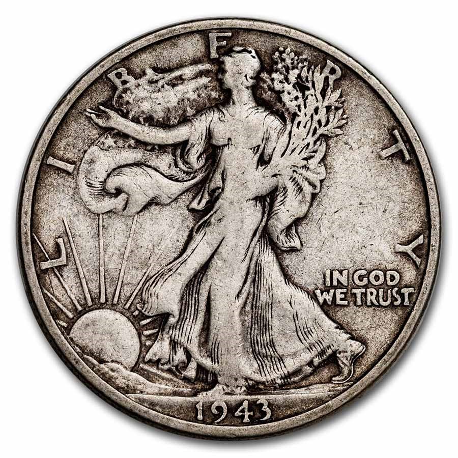 1943-S Walking Liberty Half Dollar Fine/VF