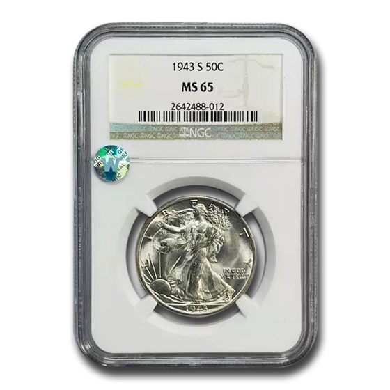 1943-S Walking Liberty Half Dollar MS-65 NGC 1943-S Walking Liberty Half Dollar MS-65 NGC
