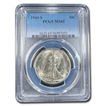1943-S Walking Liberty Half Dollar MS-65 PCGS