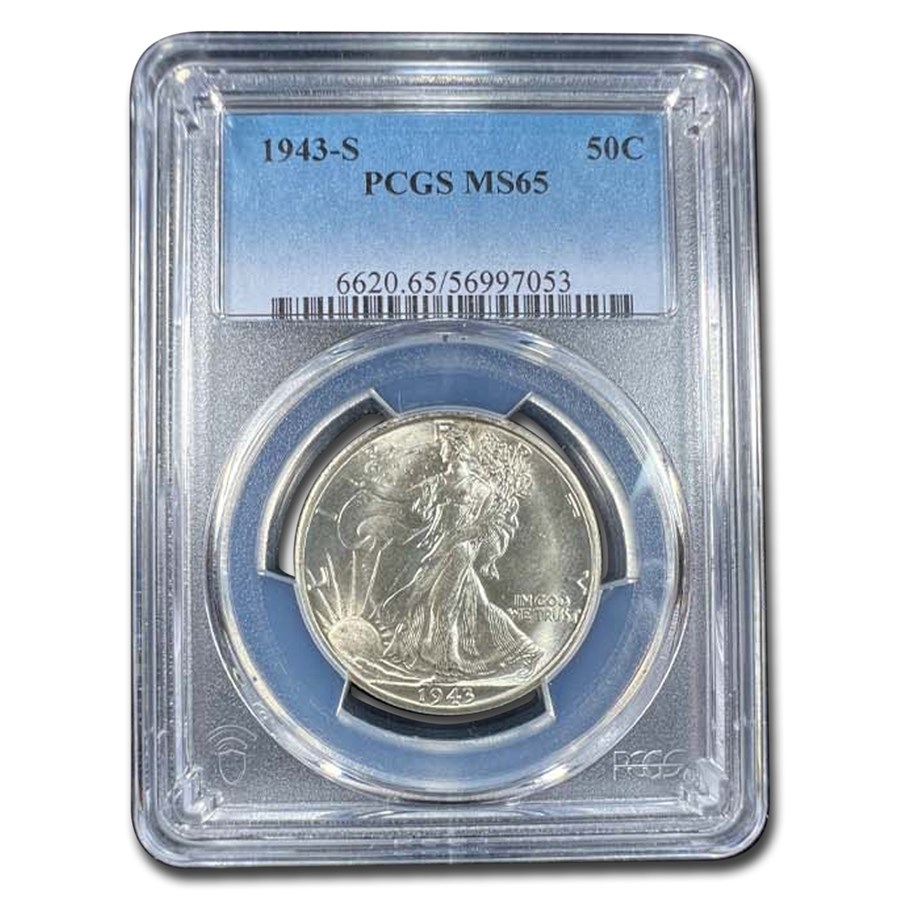 1943-S Walking Liberty Half Dollar MS-65 PCGS