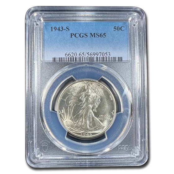 1943-S Walking Liberty Half Dollar MS-65 PCGS 1943-S Walking Liberty Half Dollar MS-65 PCGS