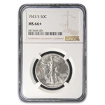 1943-S Walking Liberty Half Dollar MS-66+ NGC
