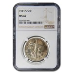 1943-S Walking Liberty Half Dollar MS-67 NGC