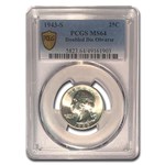 1943-S Washington Quarter MS-64 PCGS (Doubled Die Obverse)