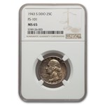 1943-S Washington Quarter MS-65 NGC (DDO FS-101)
