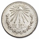 1943 Silver Mexican 1 Peso Cap & Rays BU
