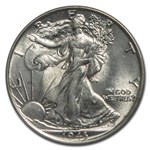 1943 Walking Liberty Half Dollar 20-Coin Roll AU