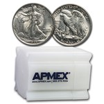 1943 Walking Liberty Half Dollar 20-Coin Roll AU