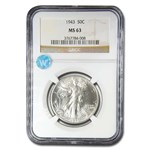 1943 Walking Liberty Half Dollar MS-63 NGC