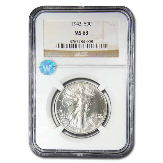 1943 Walking Liberty Half Dollar MS-63 NGC 1943 Walking Liberty Half Dollar MS-63 NGC