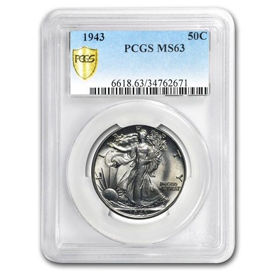 1943 Walking Liberty Half Dollar MS-63 PCGS 1943 Walking Liberty Half Dollar MS-63 PCGS