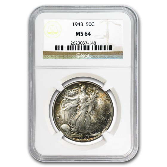 1943 Walking Liberty Half Dollar MS-64 NGC 1943 Walking Liberty Half Dollar MS-64 NGC