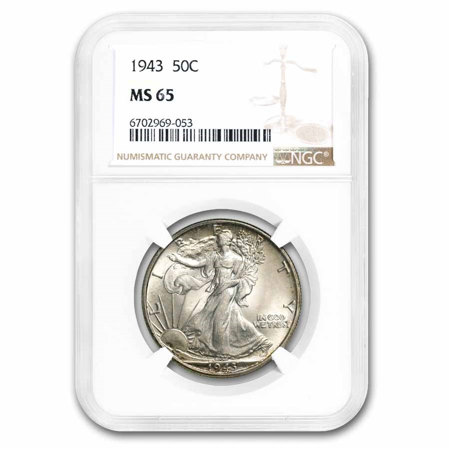 1943 Walking Liberty Half Dollar MS-65 NGC
