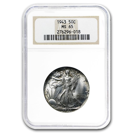 1943 Walking Liberty Half Dollar MS-65 NGC 1943 Walking Liberty Half Dollar MS-65 NGC