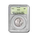 1943 Walking Liberty Half Dollar MS-65 PCGS (OGH)