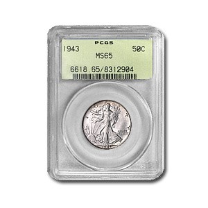 1943 Walking Liberty Half Dollar MS-65 PCGS (OGH) 1943 Walking Liberty Half Dollar MS-65 PCGS (OGH)