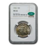 1943 Walking Liberty Half Dollar MS-66 NGC CAC