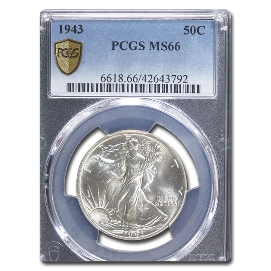 1943 Walking Liberty Half Dollar MS-66 PCGS