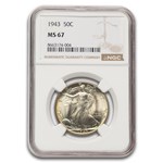 1943 Walking Liberty Half Dollar MS-67 NGC