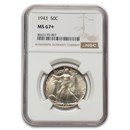 1943 Walking Liberty Half Dollar MS-67+ NGC