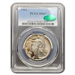 1943 Walking Liberty Half Dollar MS-67 PCGS CAC