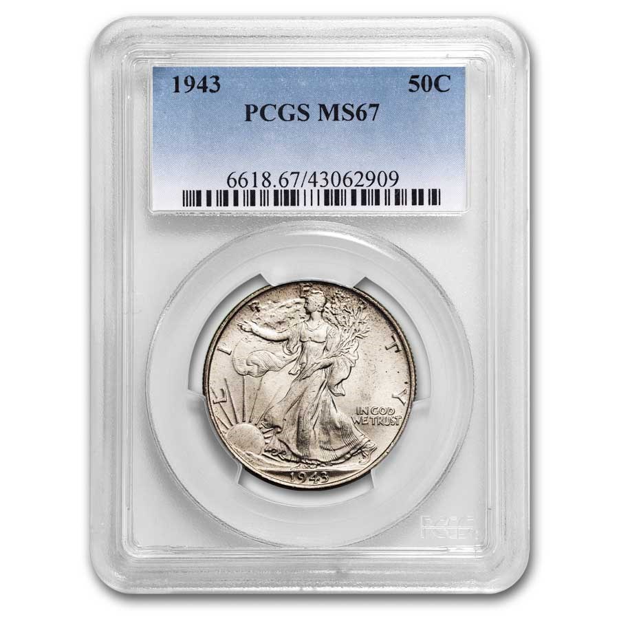 1943 Walking Liberty Half Dollar MS-67 PCGS