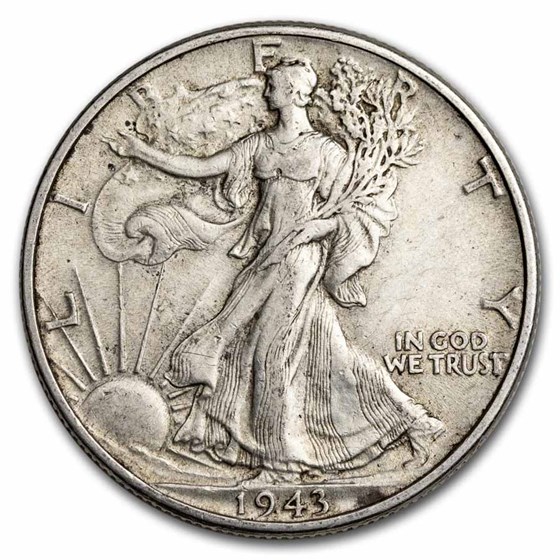 1943 Walking Liberty Half Dollar XF