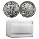 1943 Walking Liberty Halves 20-Coin Roll Avg Circ
