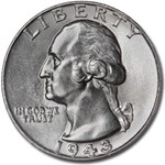 1943 Washington Quarter MS-65 PCGS