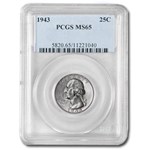 1943 Washington Quarter MS-65 PCGS
