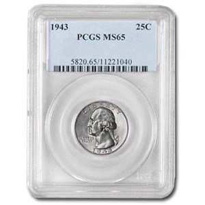 1943 Washington Quarter MS-65 PCGS 1943 Washington Quarter MS-65 PCGS