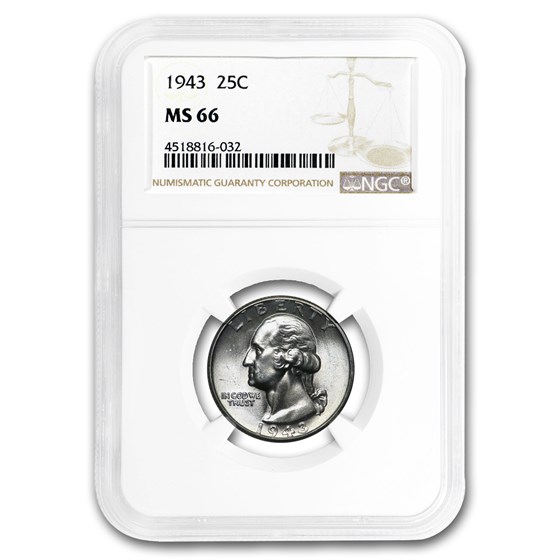 1943 Washington Quarter MS-66 NGC 1943 Washington Quarter MS-66 NGC
